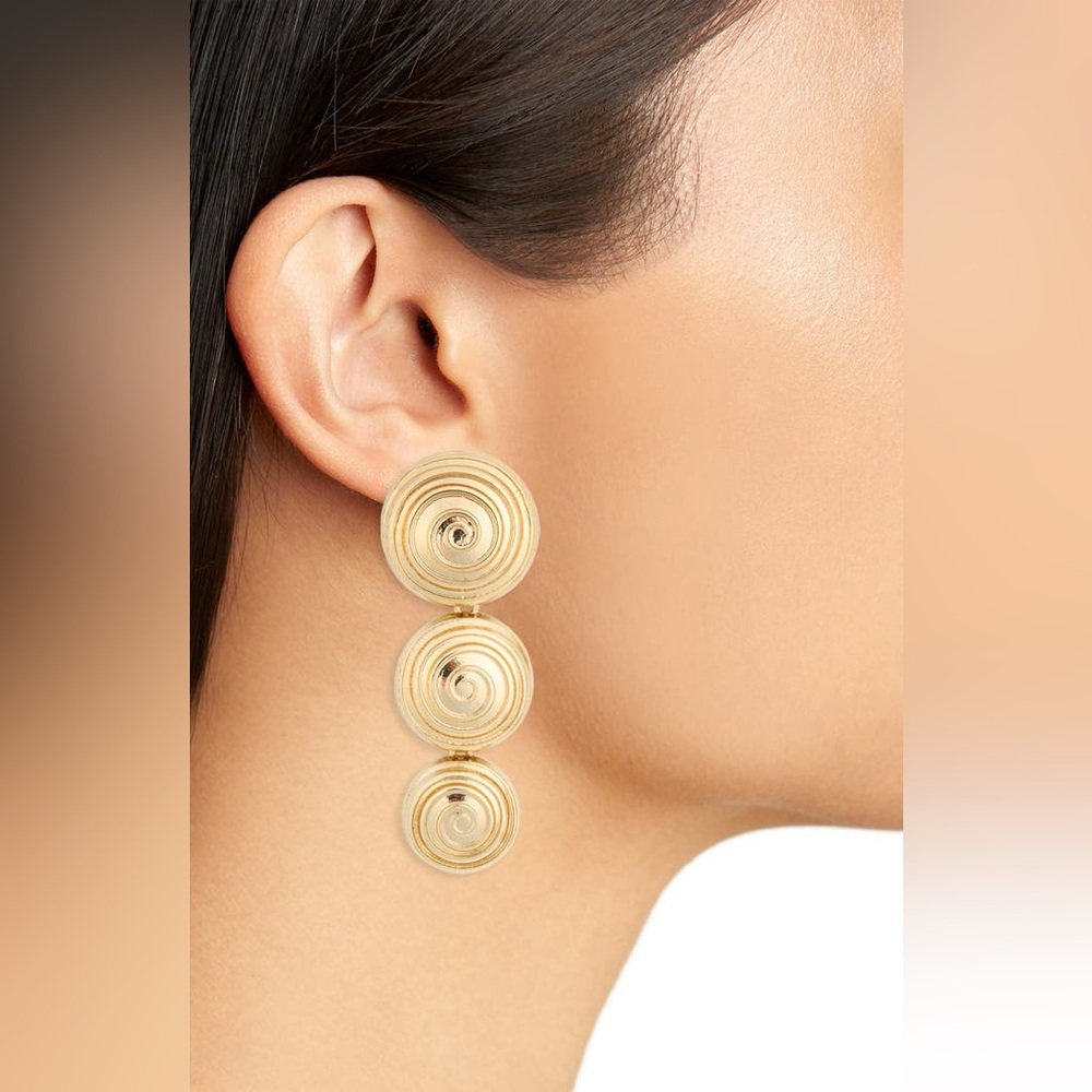 BAUBLEBAR Swirl‎ Drop Earrings Goldtone
